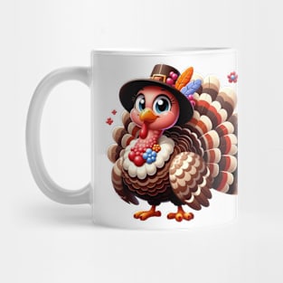 Cute Turkey Pilgrim Mug